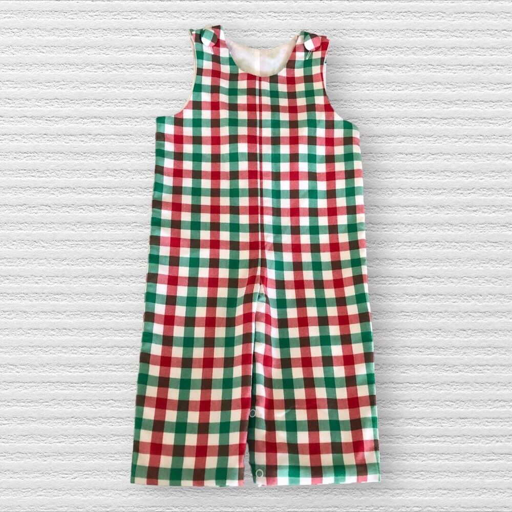 Castles & Crowns 6-9m Holiday Christmas Jon Jon Longall Romper NWT